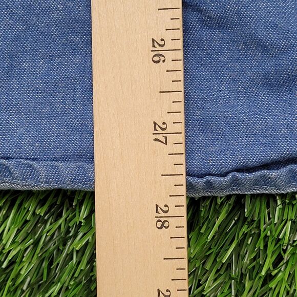 Vintage 80s Button Shirt Medium 23x28 Baggy USA - Picture 9 of 11